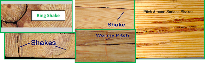 Shakes, Checks and Splits in Dimension Lumber